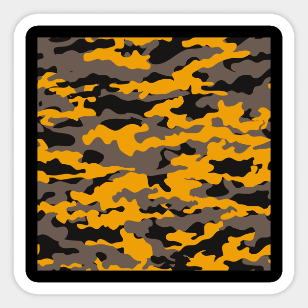 Camo Seamless Pattern Sticker by aquariart